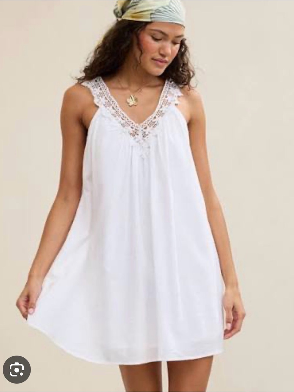 Aerie White Lace Dress